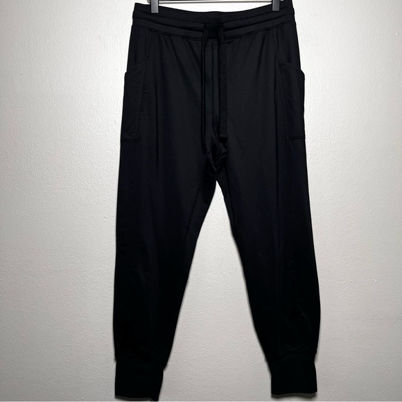 Fabletics Women Jogger Pants Large Black Pull On Casual Drawstring‎ Stretch Gym - Picture 1 of 5